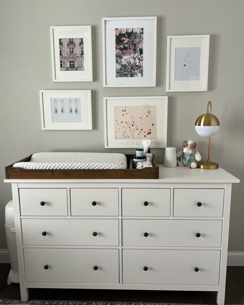 baby girl dresser with accessories