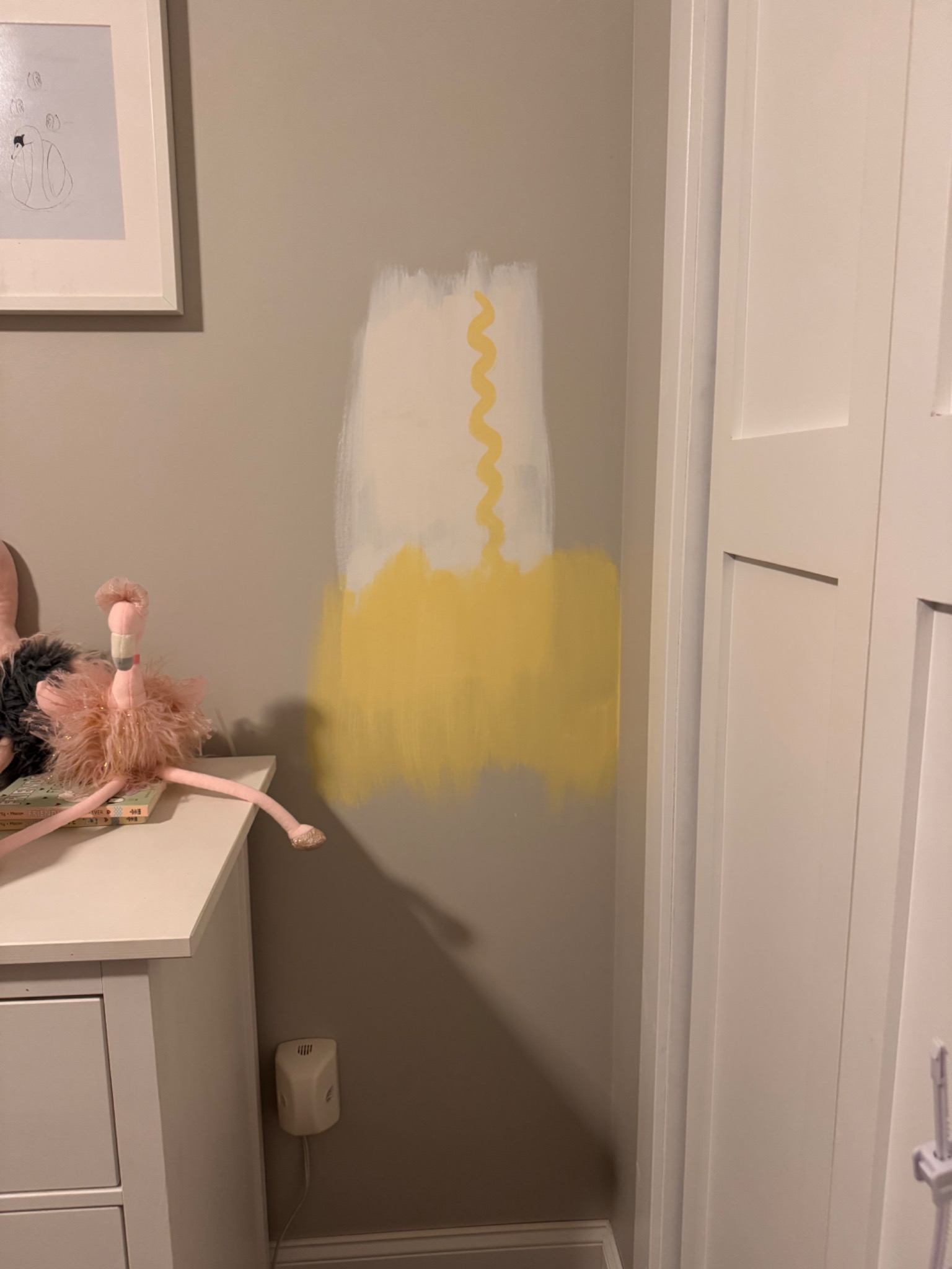 paint sampling with stripe girls bedroom ideas
