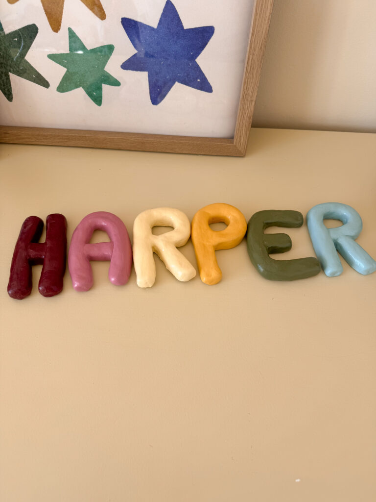 DIY Painted Clay Letters