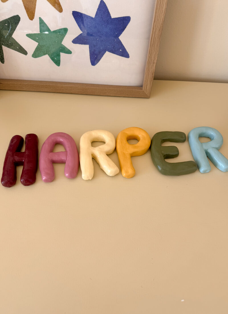 DIY Painted Clay Letters
