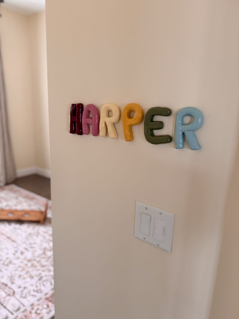 DIY Clay Letters Hanging